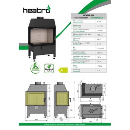 Inbouwhaard (tweezijdig) met draaideur Heatro-55L