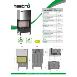 Inbouwhaard (tweezijdig) met liftdeur Heatro-55LH