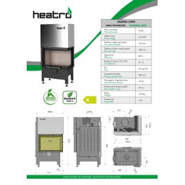 Inbouwhaard (tweezijdig) met liftdeur Heatro-55PH