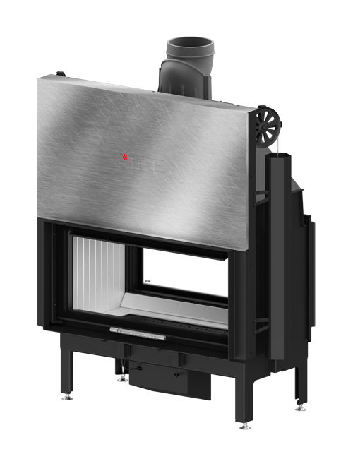 Inbouwhaard (doorkijk) met liftdeur Ardente-90x41.DGS