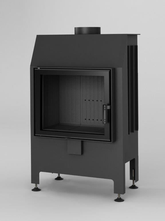 Inbouwhaard met draaideur Heatro-55-zwart