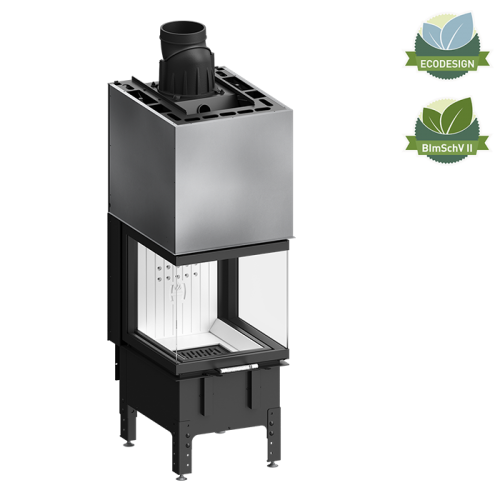 Inbouwhaard (driezijdig) met liftdeur - Trinity-54x54x53.G