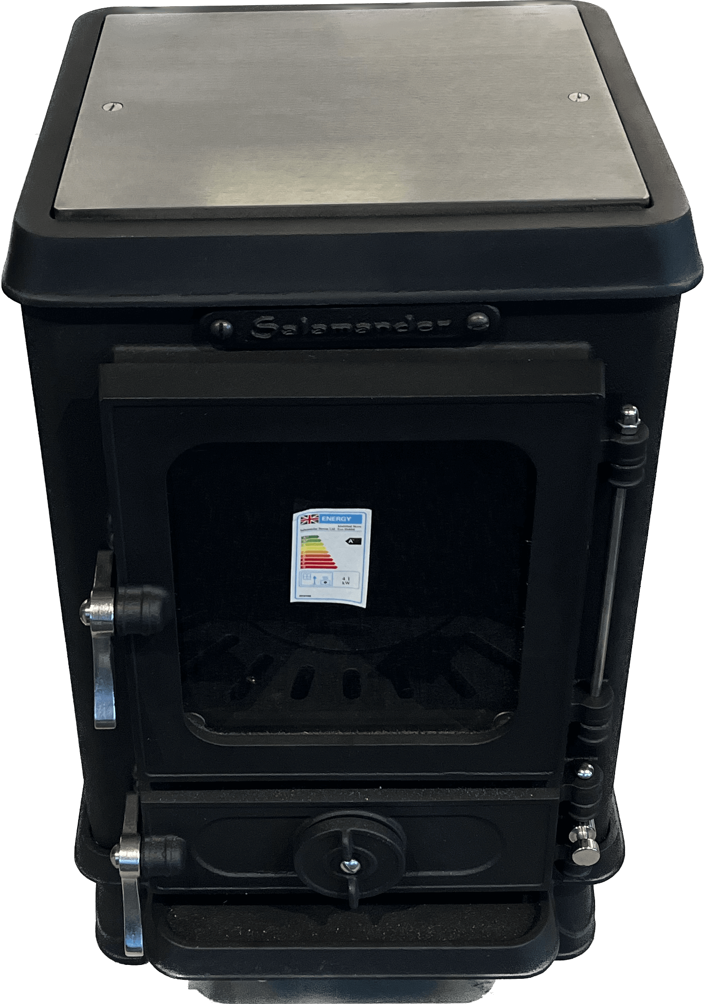 Kleine Houtkachel Hobbit & RVS Cooktop - ECO SE - 4kW