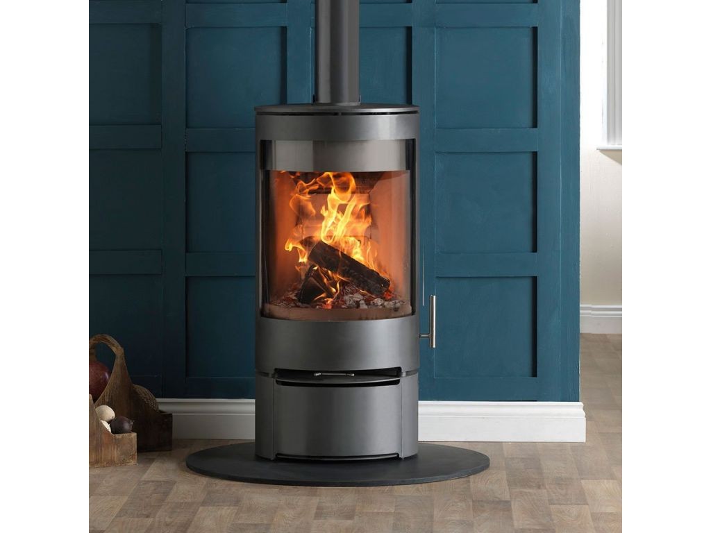 Houtkachel C&J (rond, houtvak) Purevision-7547 - 3.2-6.8kW