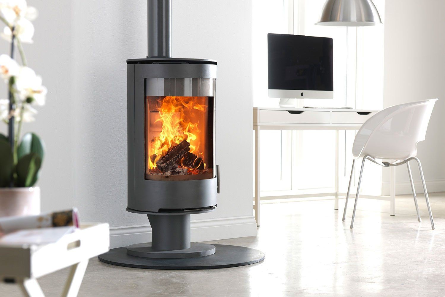 Houtkachel C&J (lage poot) Purevision-Basis - 3.2-6.8kW