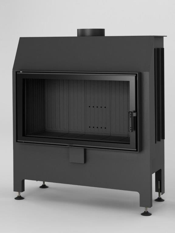 Inbouwhaard met draaideur Heatro-81-zwart