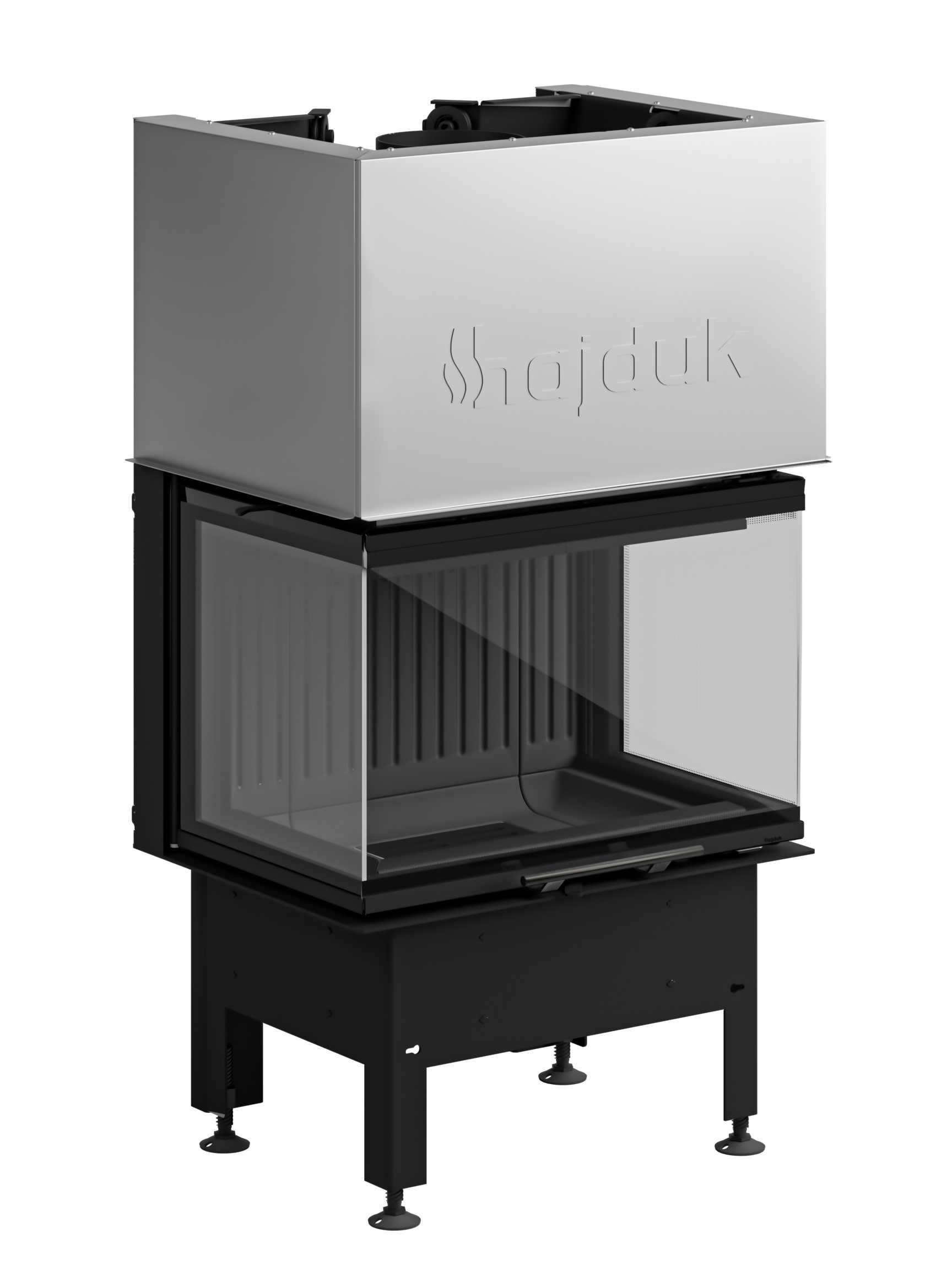 Inbouwhaard (driezijdig) met liftdeur - Smart-3XTH-zwart